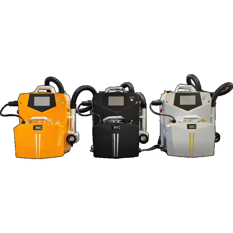 آلة تنظيف بالليزر النبضية على الظهر لطلاء الخشب المعدني وإزالة الصدأ والحجر، حالة جديدة وتعمل بالبطارية #6