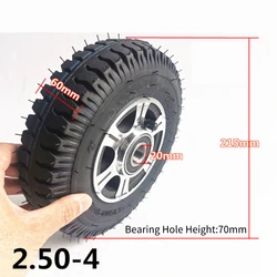 8 inch 2.50-4  Wheel Tire Inner Tube with Rim 20mm for Electric Vehicles Scooter Flatbed Trolley Engineering Vehicle