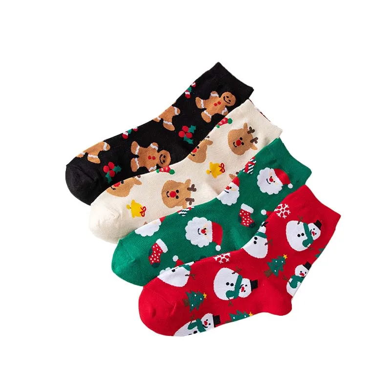 

Wholesale Christmas Socks Women's Cartoon Cute Red Christmas Holiday Autumn Winter Fashion Woman socks