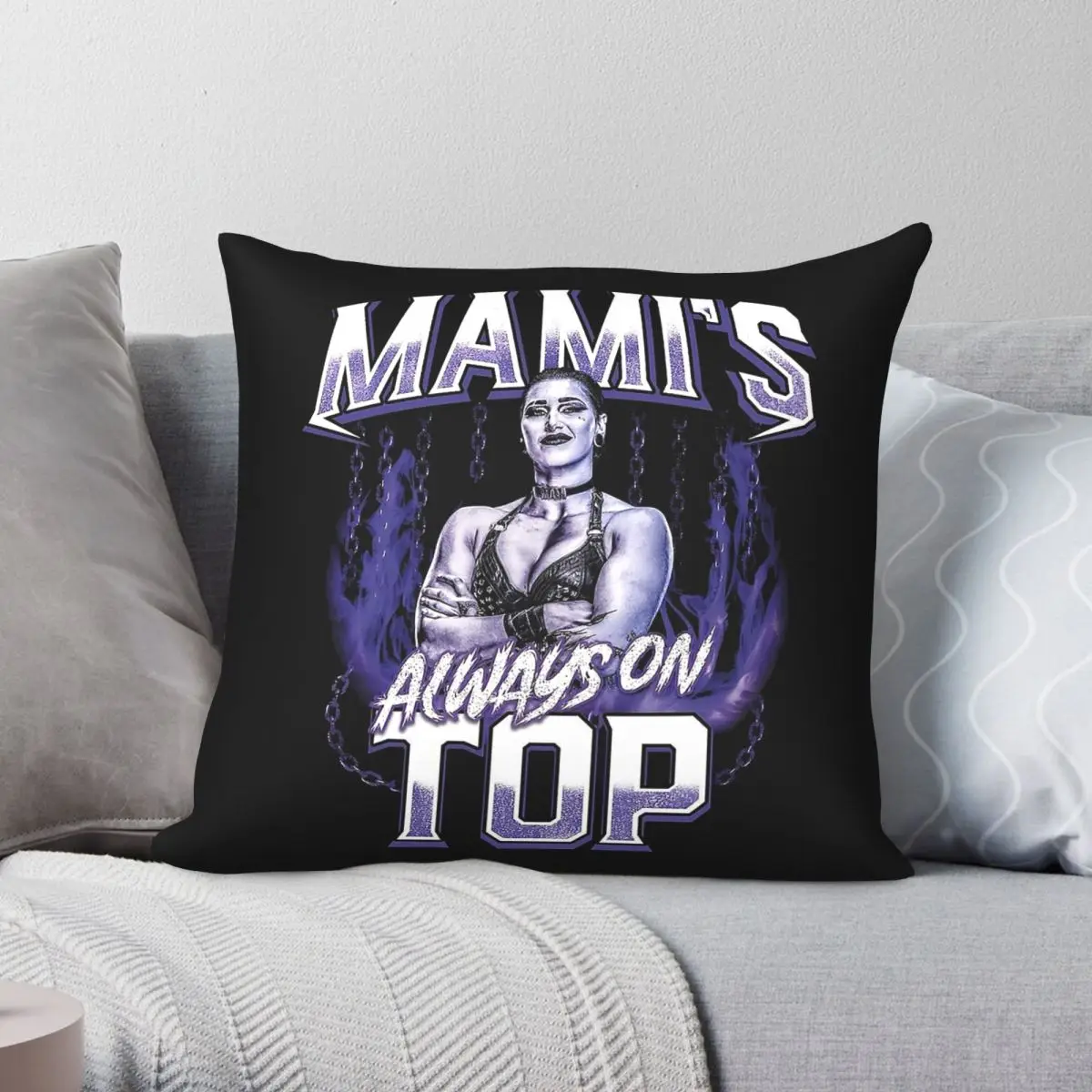 Rhea Ripley Mami Always On Top Pillowcase Polyester Linen Velvet Creative Zip Decorative Pillow Case Bed Cushion Cover
