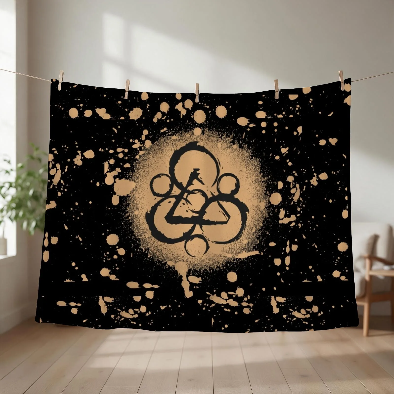 BLEACH splatter KEYWORK LATITUDE Throw Blanket couch cozy soft plush fuzzy picnic outdoor blanket