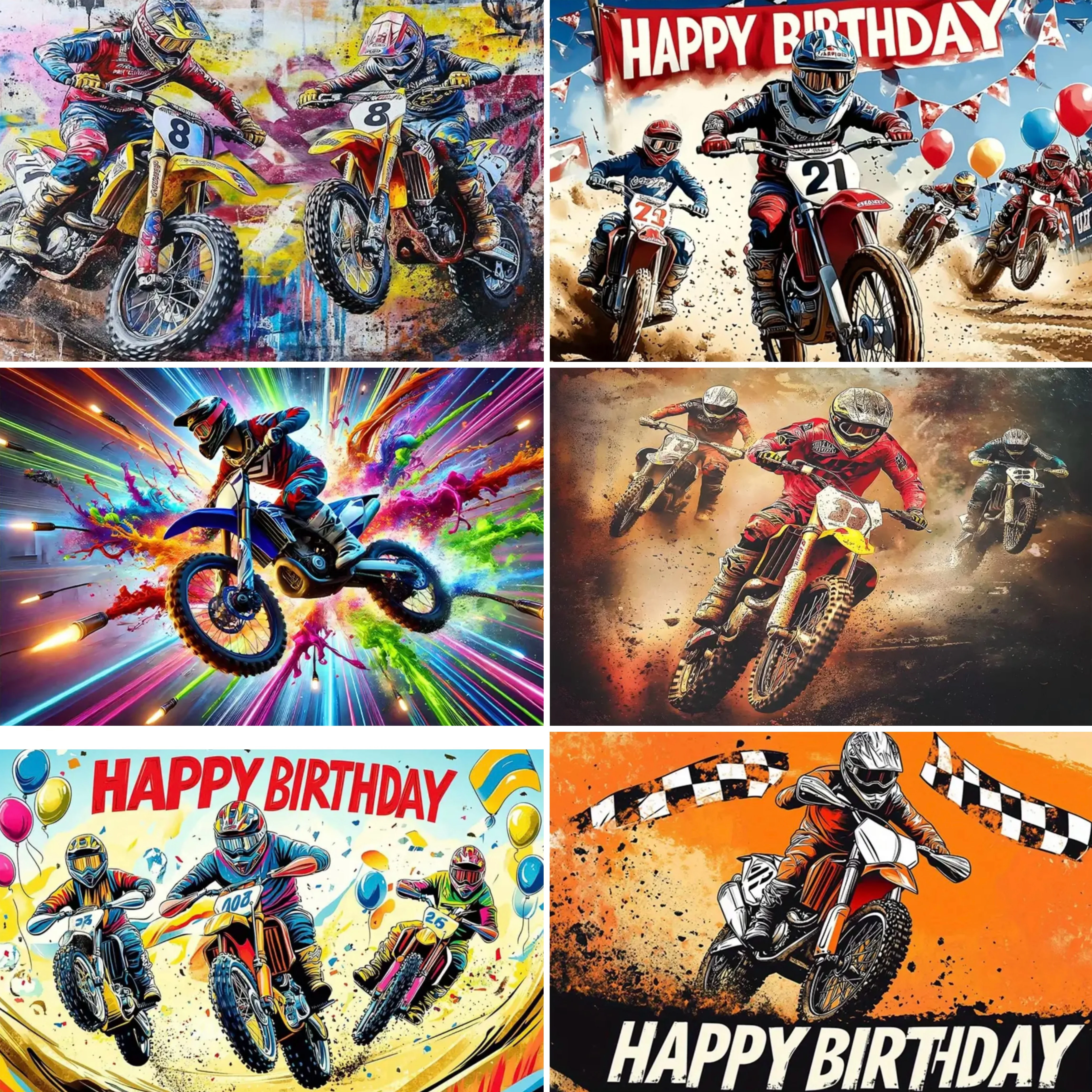 

Off Road Motorcycle Party Decor Backdrop Off Road Rider Motorcycle Competitive Sports Men Birthday Party Decor Banner Backdrop