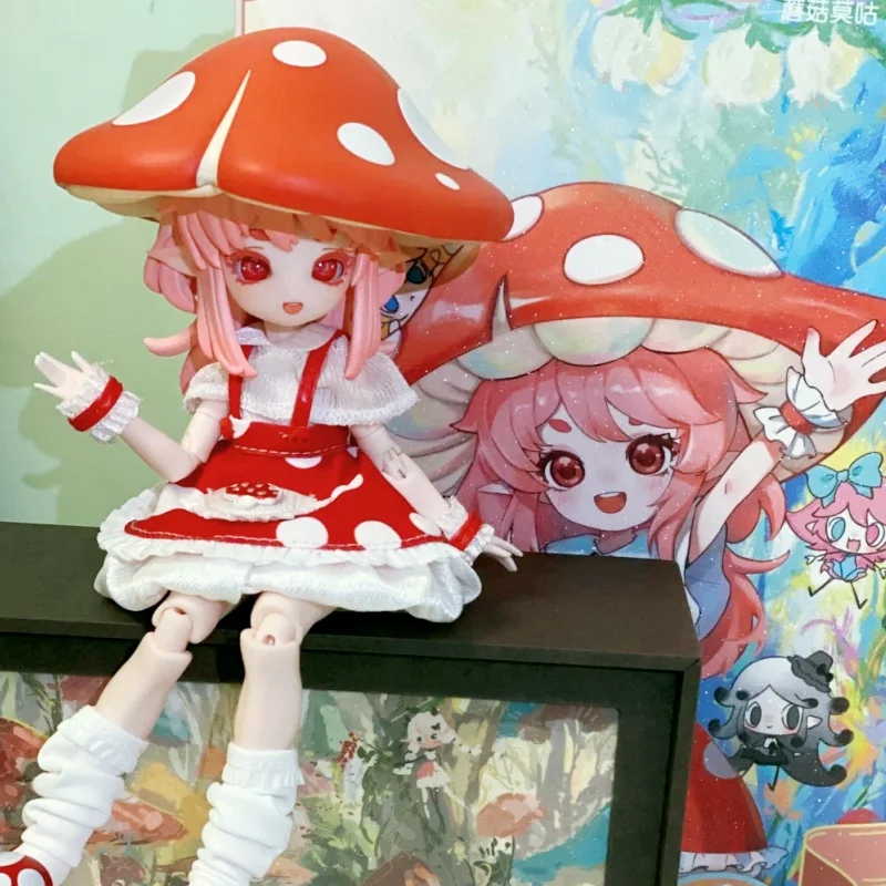 

Original Mushroom Fungus Series 1/12 Blind Box Joint Movable Exquisite Desktop Action Decorations Figure Collectible Toys Gifts