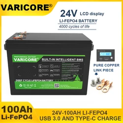 24V 100AH 32ah 8 string LiFePO4 Battery Lithium Iron Phosphate 25.6v/29.2V inverter Car lighter Campervan Batteries