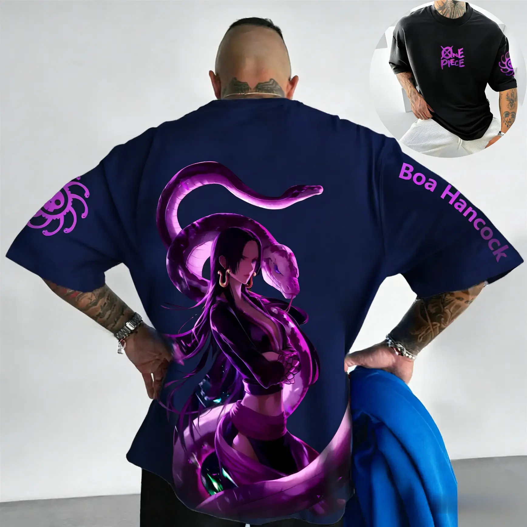 2026 One Piece Boa Hancock Men's and Women's Vintage Harajuku Trend Street Style T-Shirt New Summer Y2k Loose Short Sleeve Top