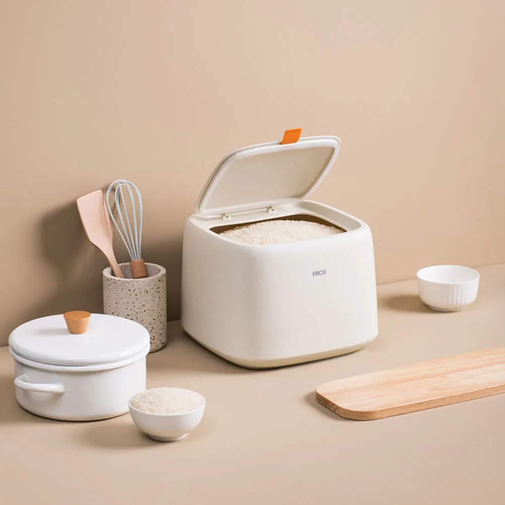 

Airtight Rice Storage Box Dustproof Moisture Resistant Plastic Container For Kitchen Grains Beans Nuts Flour Sugar Coffee Tea