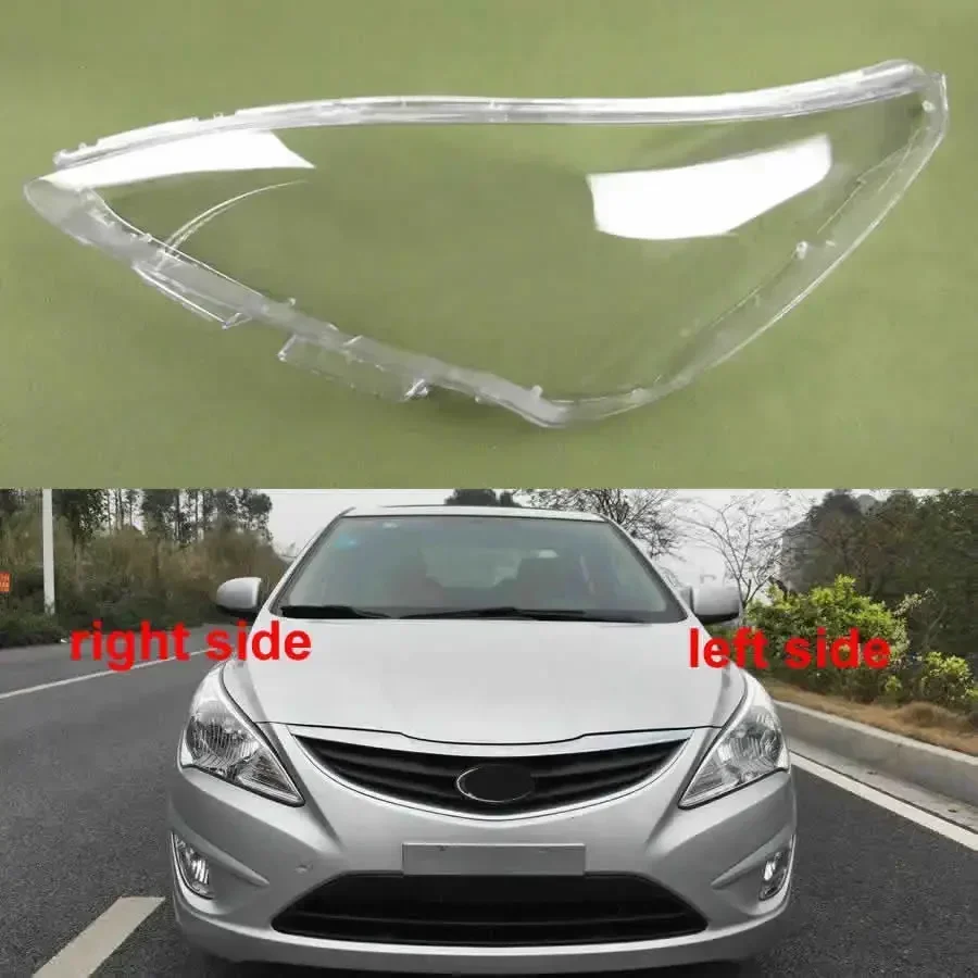 

For Hyundai Verna Solaris 2010 2011 2012 2013 Headlamp Cover Lamp Headlight Shell Lens Plexiglass Replace Original Lampshade