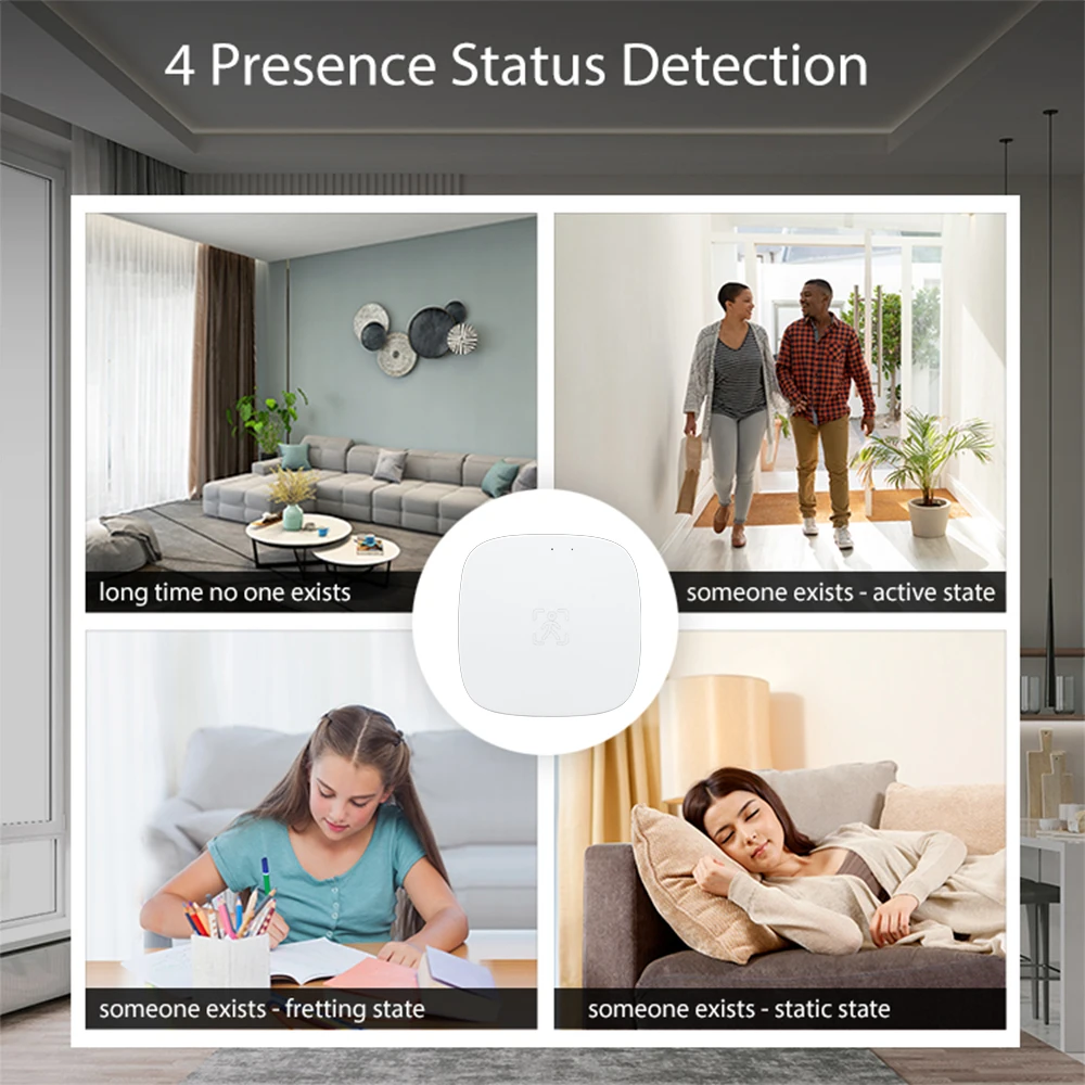 Tuya WiFi /Zigbee 3.0  Human Presence Detection DC 5V Microwave Radar Detector PIR Motion Sensors Smart Light Sensor