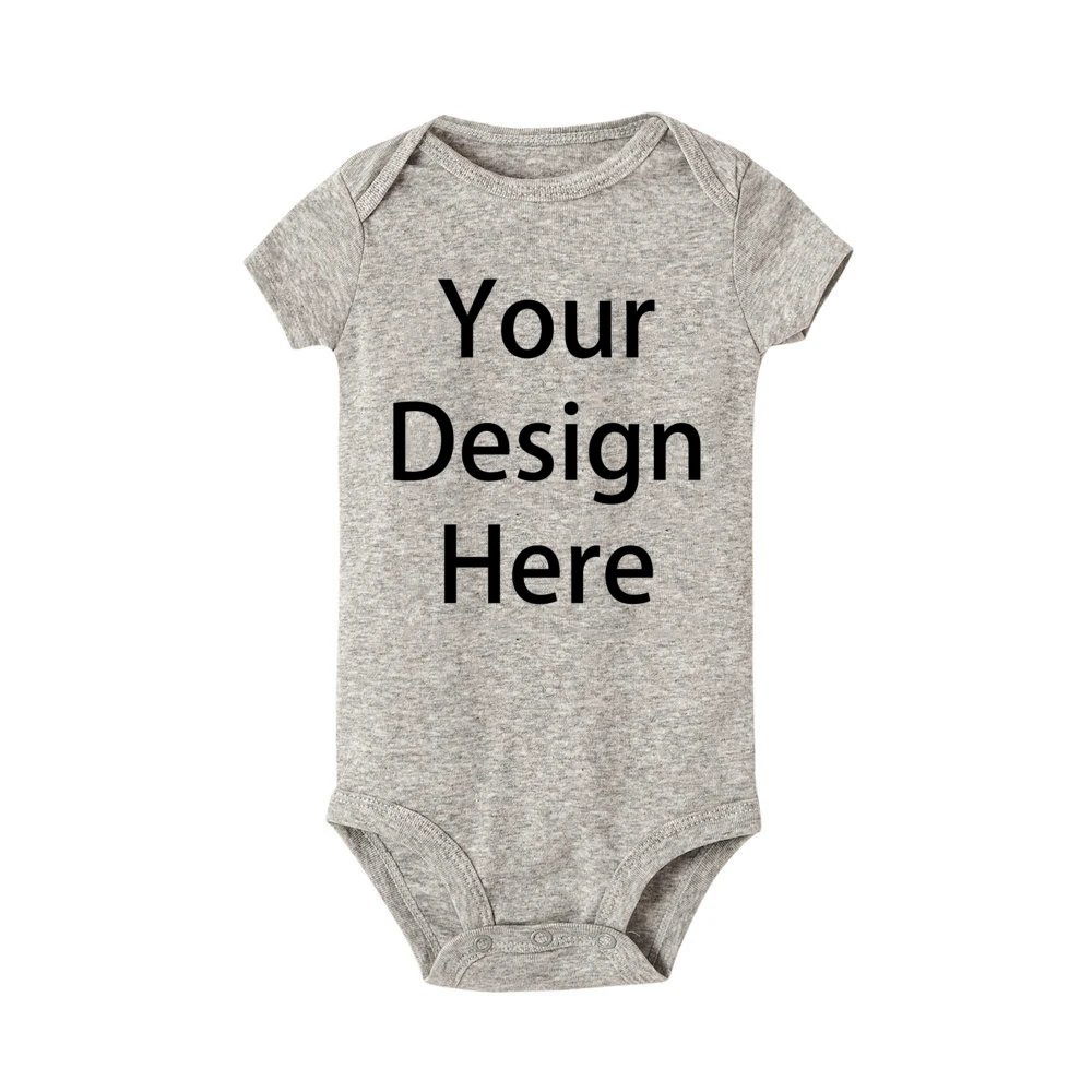 Personalised Baby Romper Custom Photo Name Infant Bodysuit Short Sleeve Crew Neck Jumpsuit Commemorative Gifts To Babys