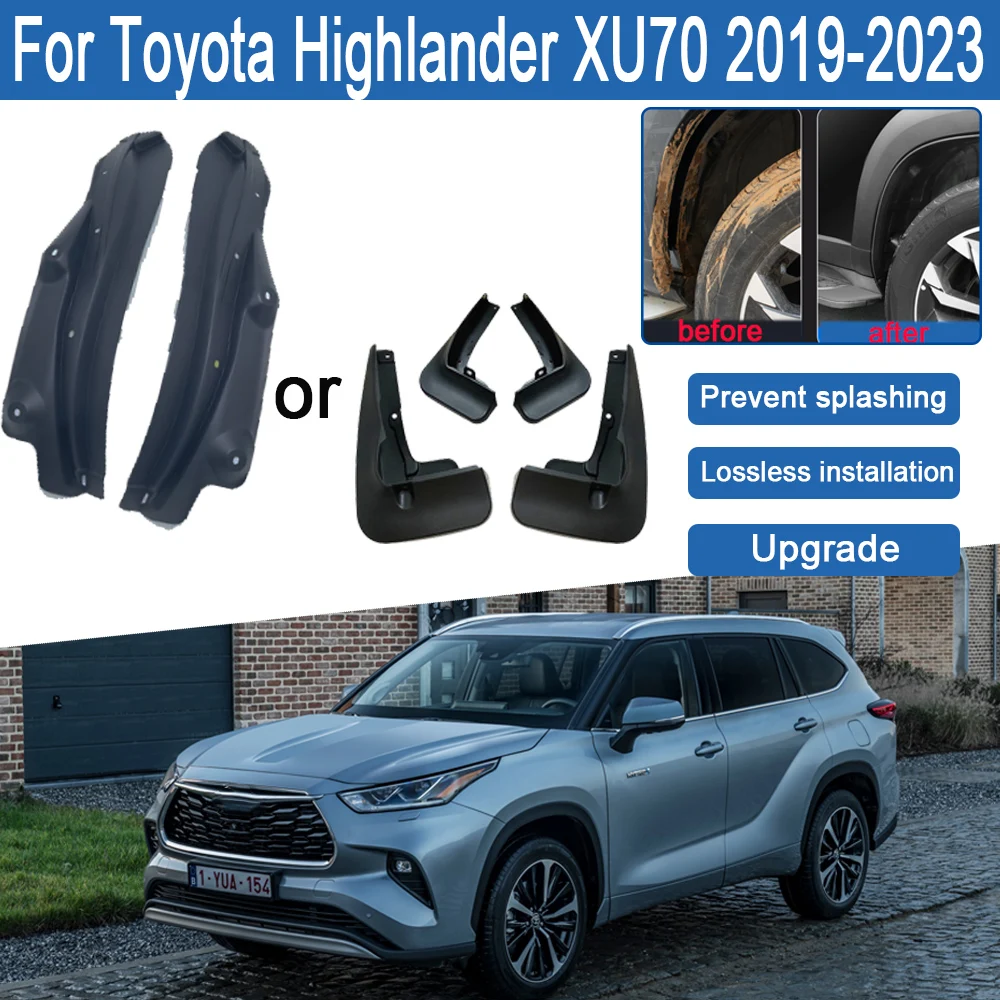 

Автомобильные крылья с подкладкой для Toyota Highlander XU70, аксессуары Crown Kluger 2019-2023, брызговики, брызговики, защита от снега