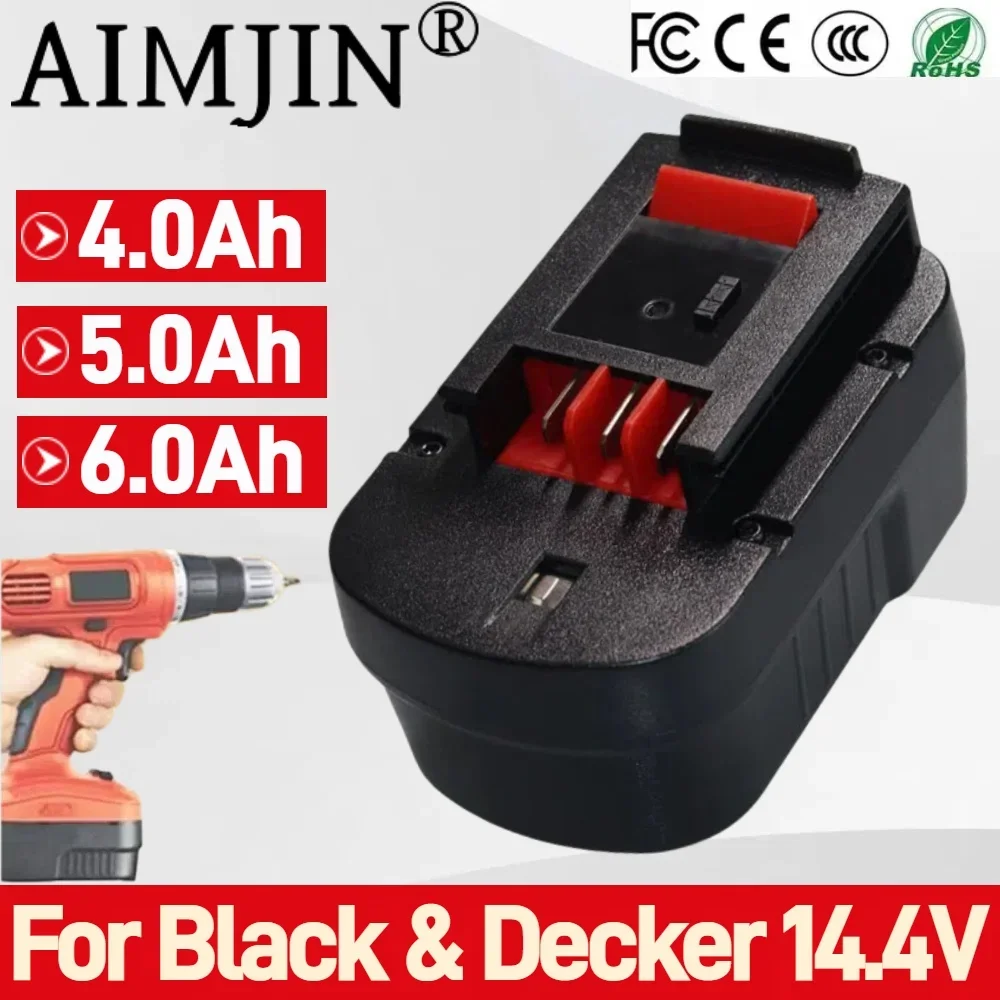 

For Black&Decker 14.4V 4000/5000/6000mAh Power Tool FSB14 FS140BX 499936-34 Battery Replacement