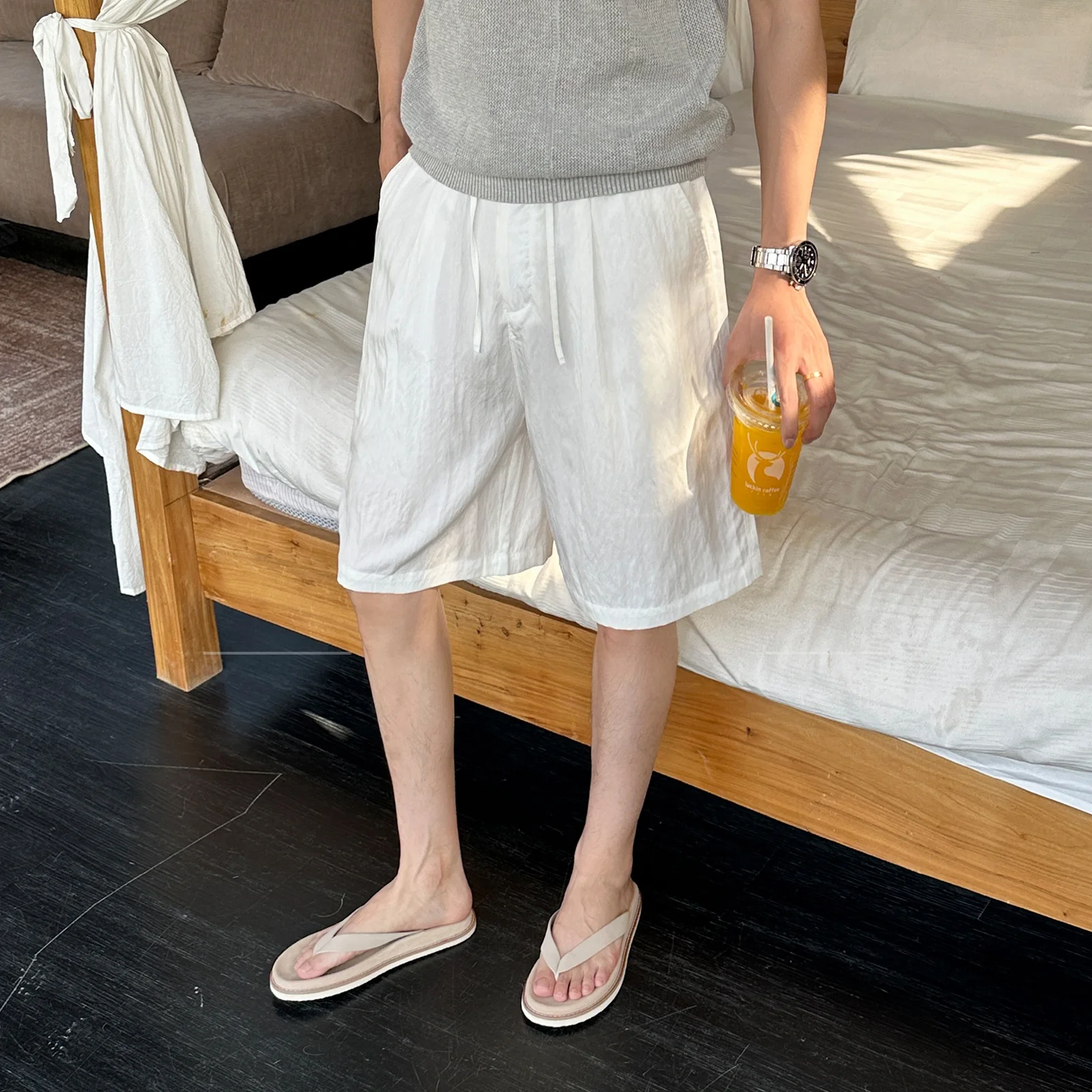 

Laisel New Rich Summer Lightweight Cool Feeling Dstring Casual orts Faionable Versatile Loose Fit mid Low Waist orts