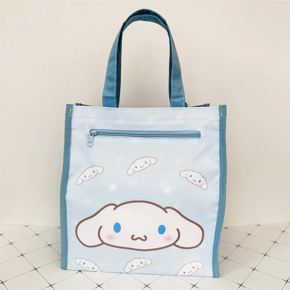 Torebka Sanrio Cinnamoroll Kuromi Hello Kitty Melody dwuwarstwowa torba na ramię o dużej pojemności torebka studencka organizery do przechowywania