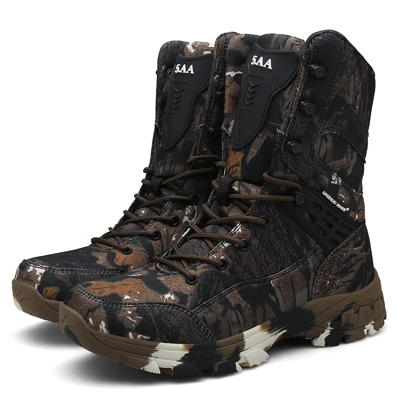 2025 Tactical Men Boots Camouflage Outdoor Sports Shoes High Top Breathable Desert Footwear Men's Combat Boots Men's Shoes