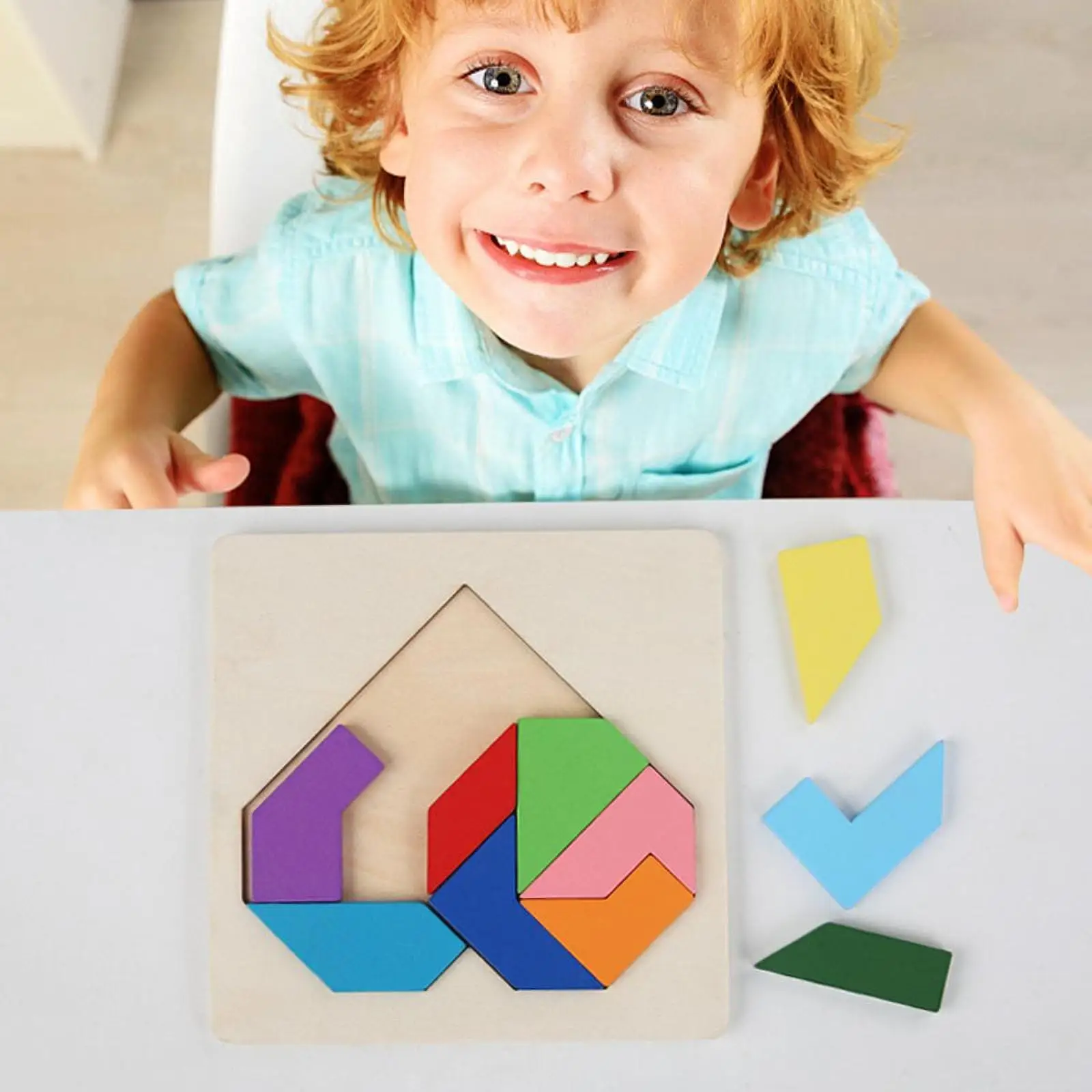 Jeu logique de Puzzle en blocs de bois, jeux de voyage, Puzzle éducatif de blocs de motifs de formes amusantes pour garçons et filles