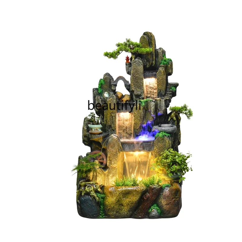 

Floor Rockery Fountain Fengshui Wheel Humidifier Decoration Home Indoor Waterscape Fish Pond Decoration