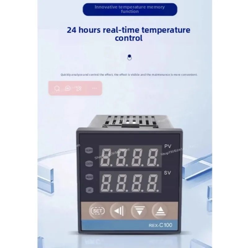 REX-C100 Digital PID Temperature Controller Kit, 110-240V, K-type Input