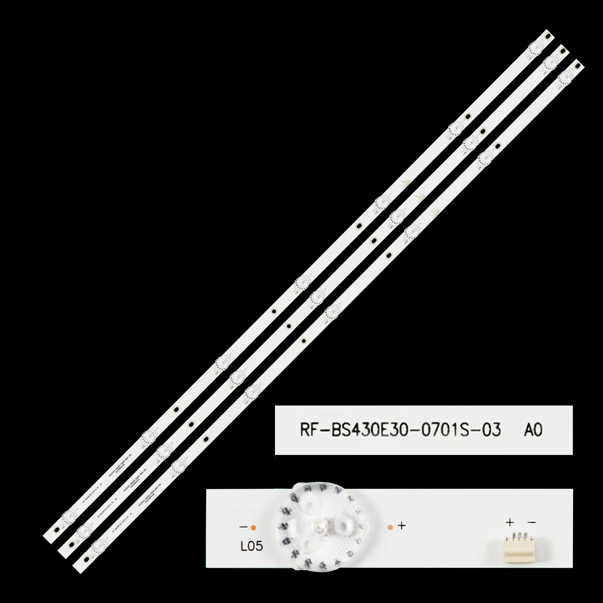 

1/5/10 Kits LED for BTV-43SB1002 43F720TS 43M6000 43E20S Hyindai 43'' H-LED43ES5004 REB-LE43DS5500 RF-BS430E30-0701S-03