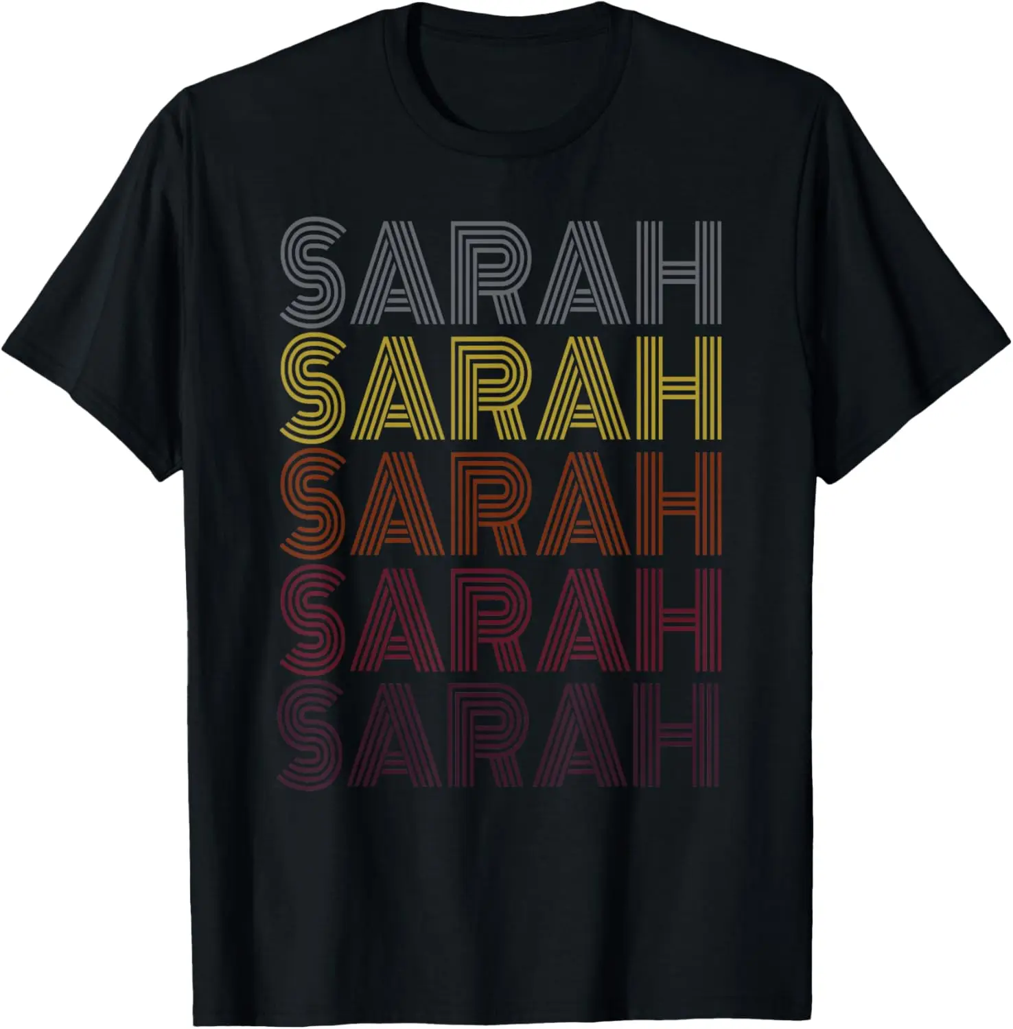 

Graphic Tee First Name Sarah Retro Pattern Vintage Style T-Shirt