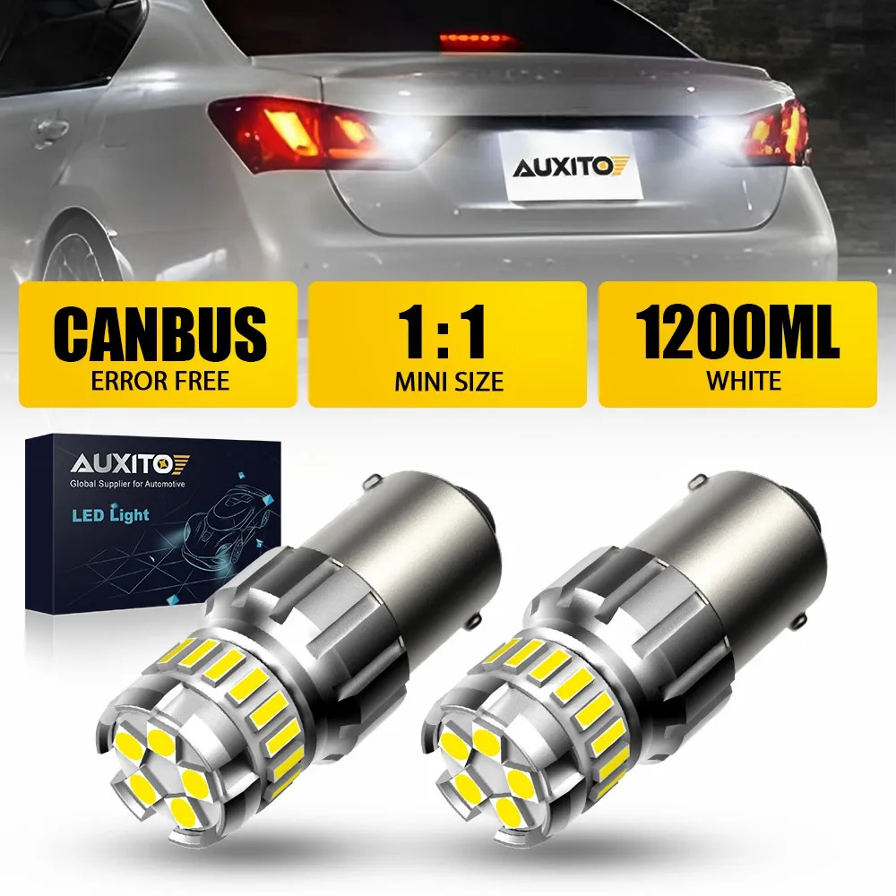 

AUXITO 1156 LED P21W 7506 BA15S 7W Reversing Lamp For Volvo C30 C70 S40 S60 S70 S80 V40 V50 V60 V70 XC60 Canbus White 1200LM 12V