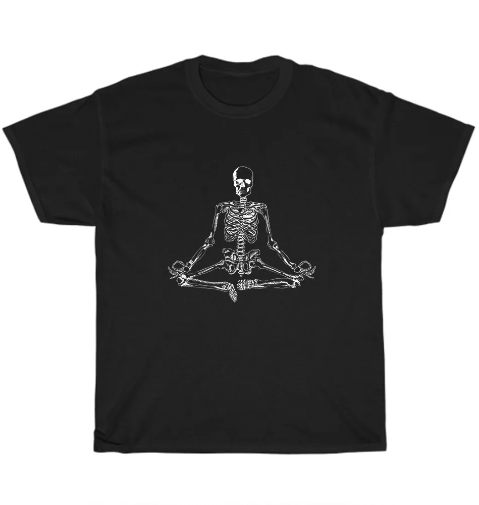 Meditating Skeleton Funny Freaky Yoga Halloween Gift T-Shirt Unisex Funny Tee