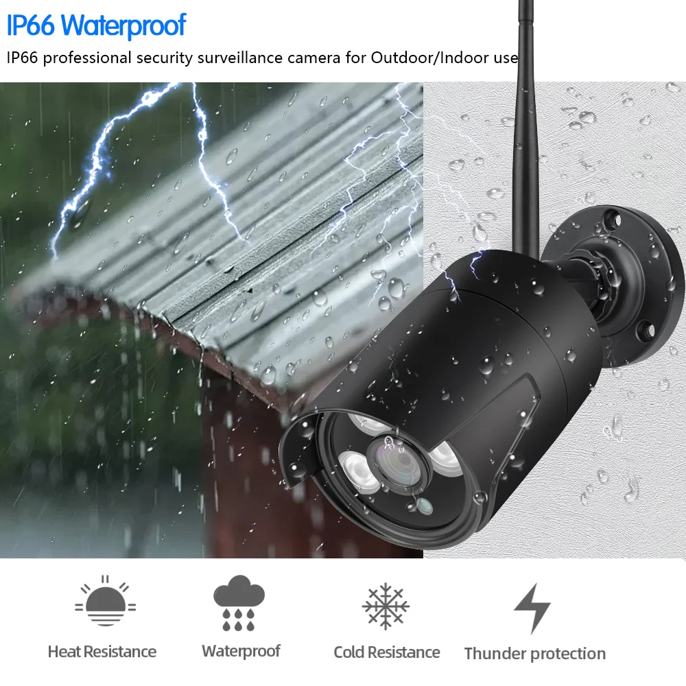 5MP Tuya Wifi telecamere di videosorveglianza Outdoor impermeabile Smart Life Wireless Home CCTV telecamera di sicurezza registrazione Audio IP Cam