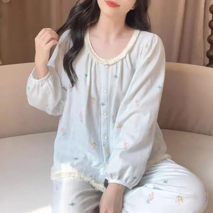 

Пижамный комплект Cloud Cotton Женский пижамный комплект Женские теплые зимние пижамы Модная домашняя одежда, пижамы Симпатичный и мягкий пижамный комплект