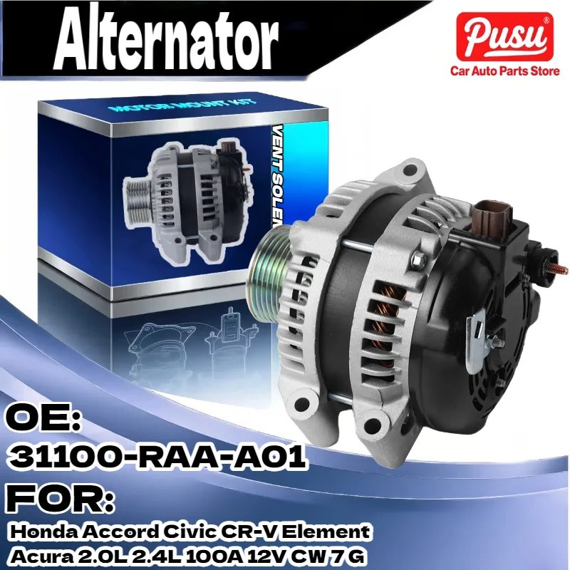 

Генератор для Honda Element Civic CR V Accord для Acura 2.0L 2.4L 100A 12V CW 7G Замена 13980N 13980 1042104732 31100RAAA0