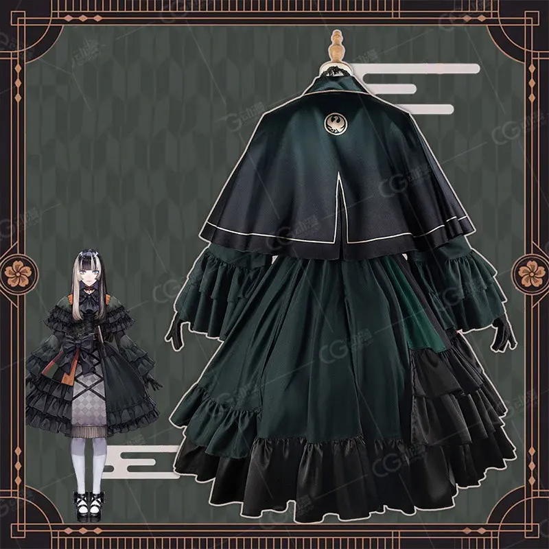 Juufuutei-Costume de Cosplay Raden Vtuber, Robe Lolita Gothique Trempée, Tenues d'Halloween, Vêtements d'Anime sur Mesure