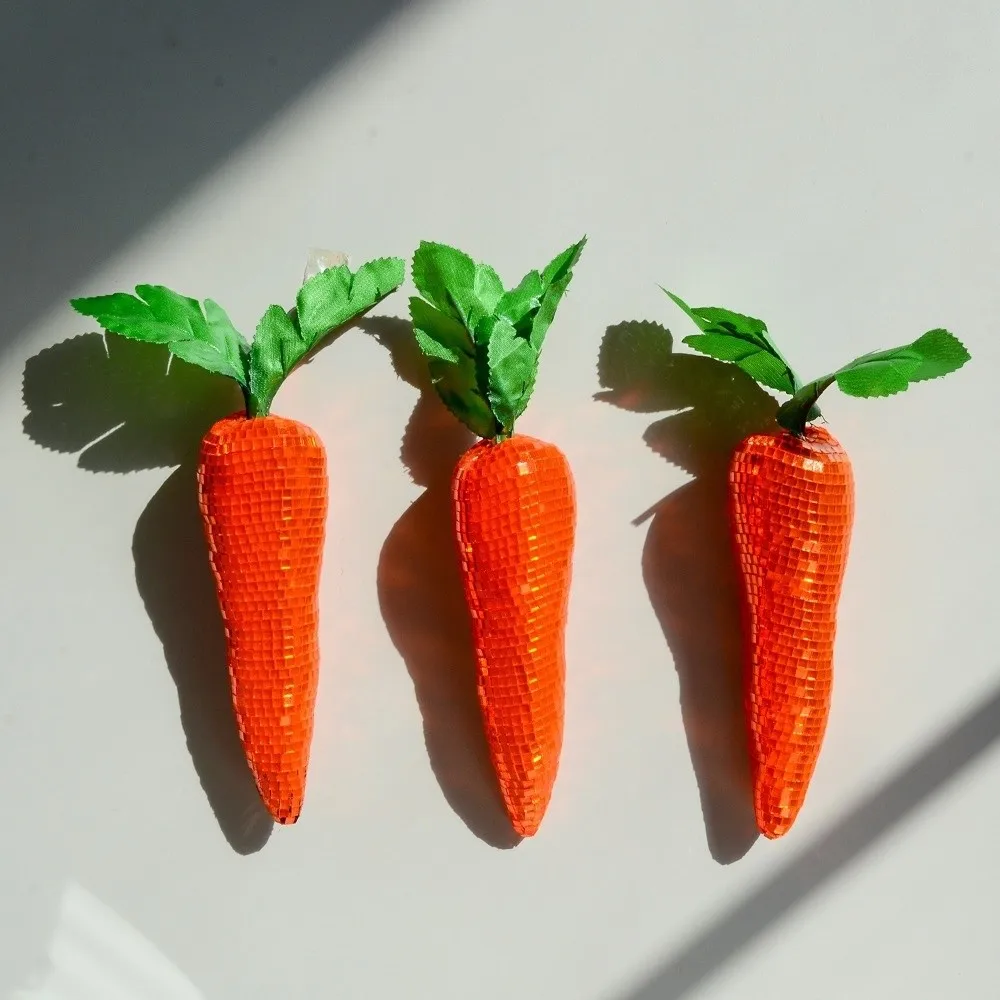 Vegetable Themed Vegetable Disco Balls Carrot Tomato Pear Small Size Home Decor Statue Party Supply Figurines Home Decor