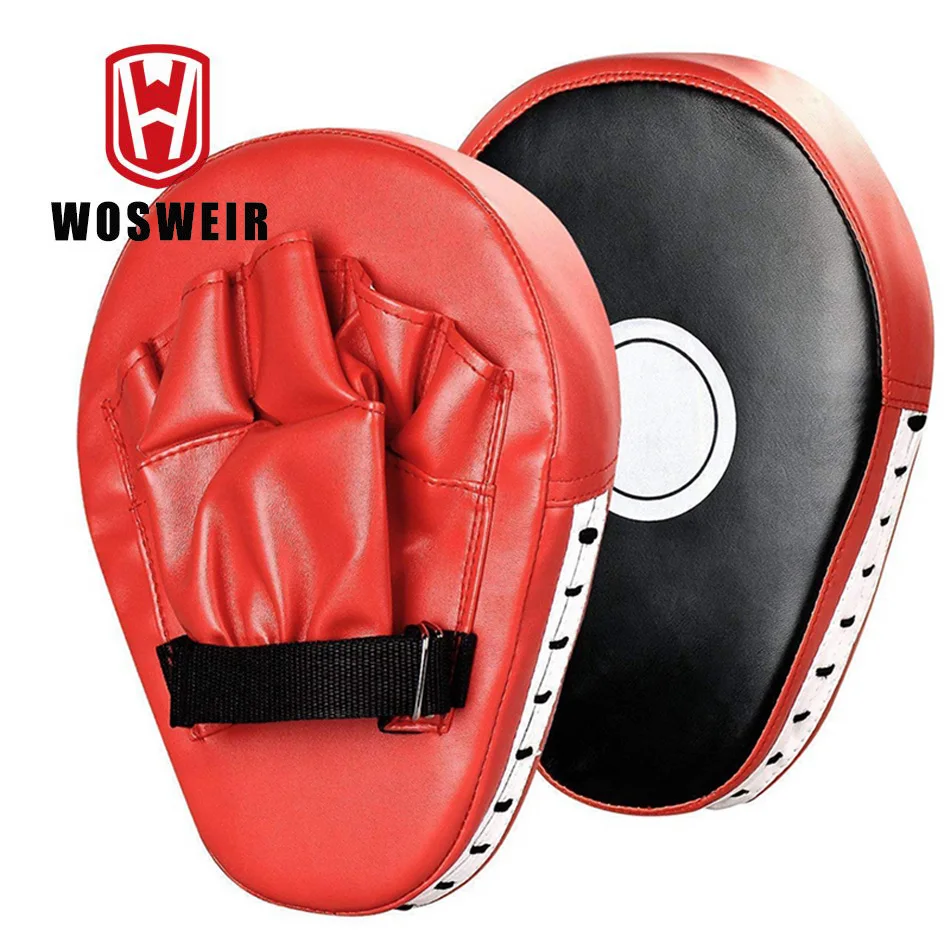 

WOSWEIR 1 Pair Kick Boxing Gloves Pad Punch Target Bag Men MMA PU Karate Muay Thai Free Fight Sanda Training Kids Equipment