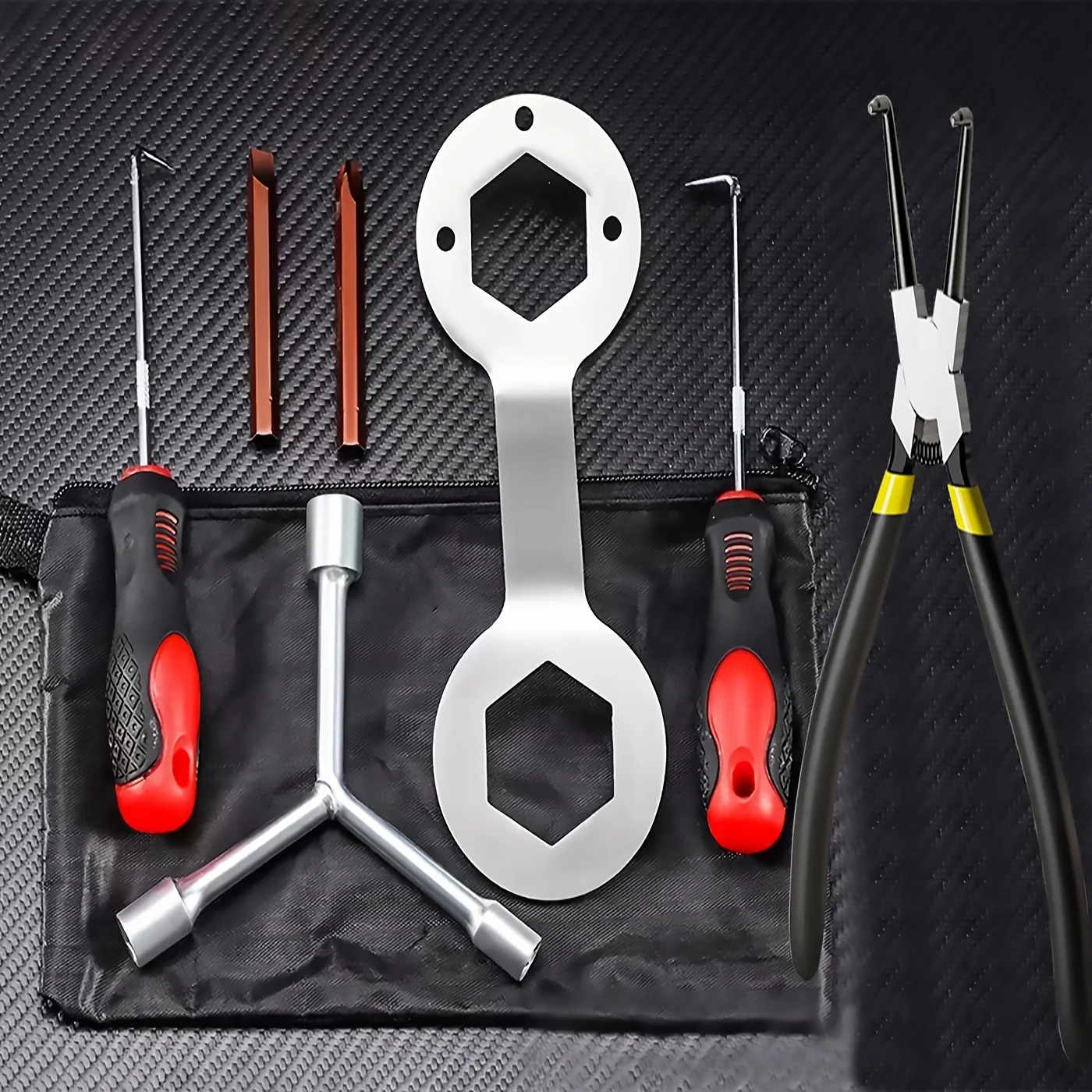 Snap Ring Pliers Cross Slot Screwdriver Set Washing Machine Inner/Outer Cylinder Spring Extender Replacement Disassembly Tool