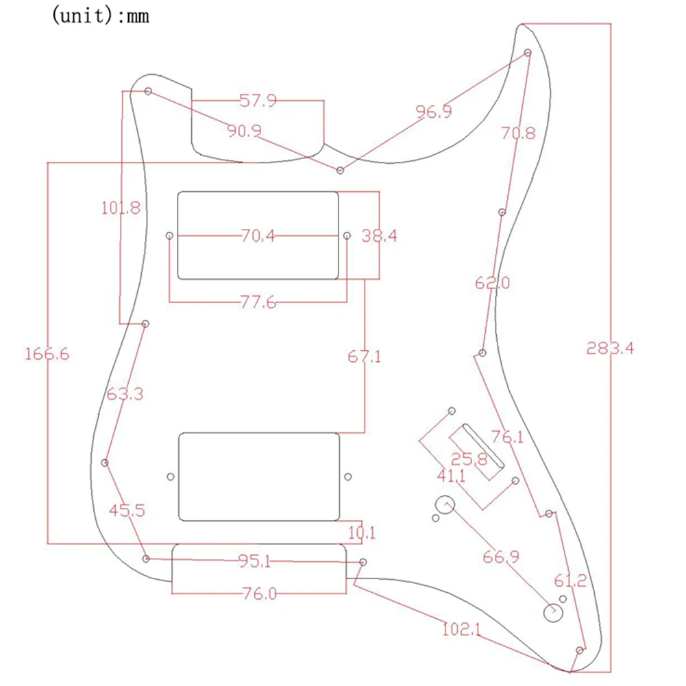 

Guitar Scratch Plate Guitar Pickguard White 11 Holes 1pc Black Fit For ST SQ Style Guitar HH Guitar Pickguard PVC