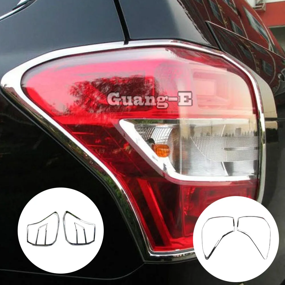 

Car Rear Tail Back Light Lamp Frame Stick For Subaru Forester 2013 2014 2015 2016 2017 2018 ABS Chrome Cover Trim Panel 2pcs