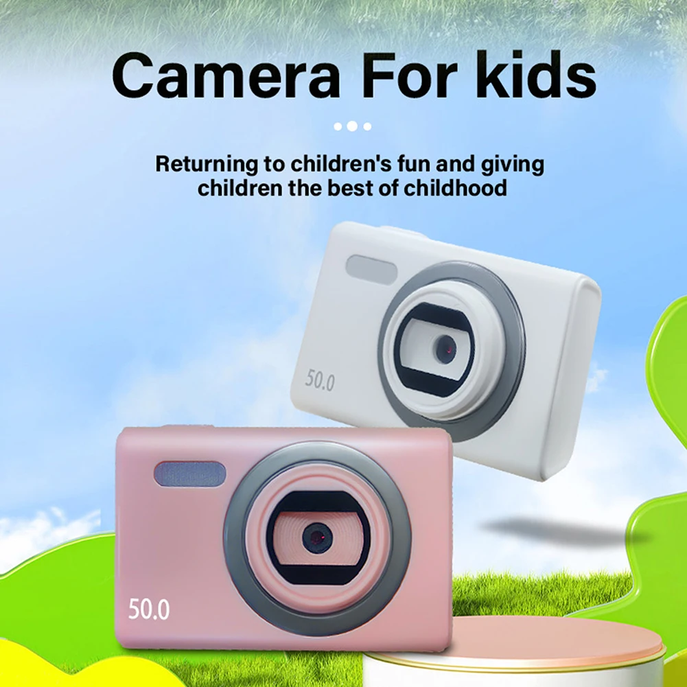 Cámara digital para niños con zoom 5X, cámara de fotografía pequeña, regalo de cumpleaños