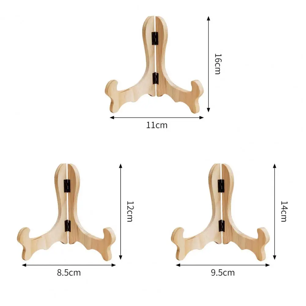 Foldable Solid Wood Display Rack Tea Leaves Display Holder Easel Plate Tea Cake Dish Display Stand  Photo Picture Frame Display