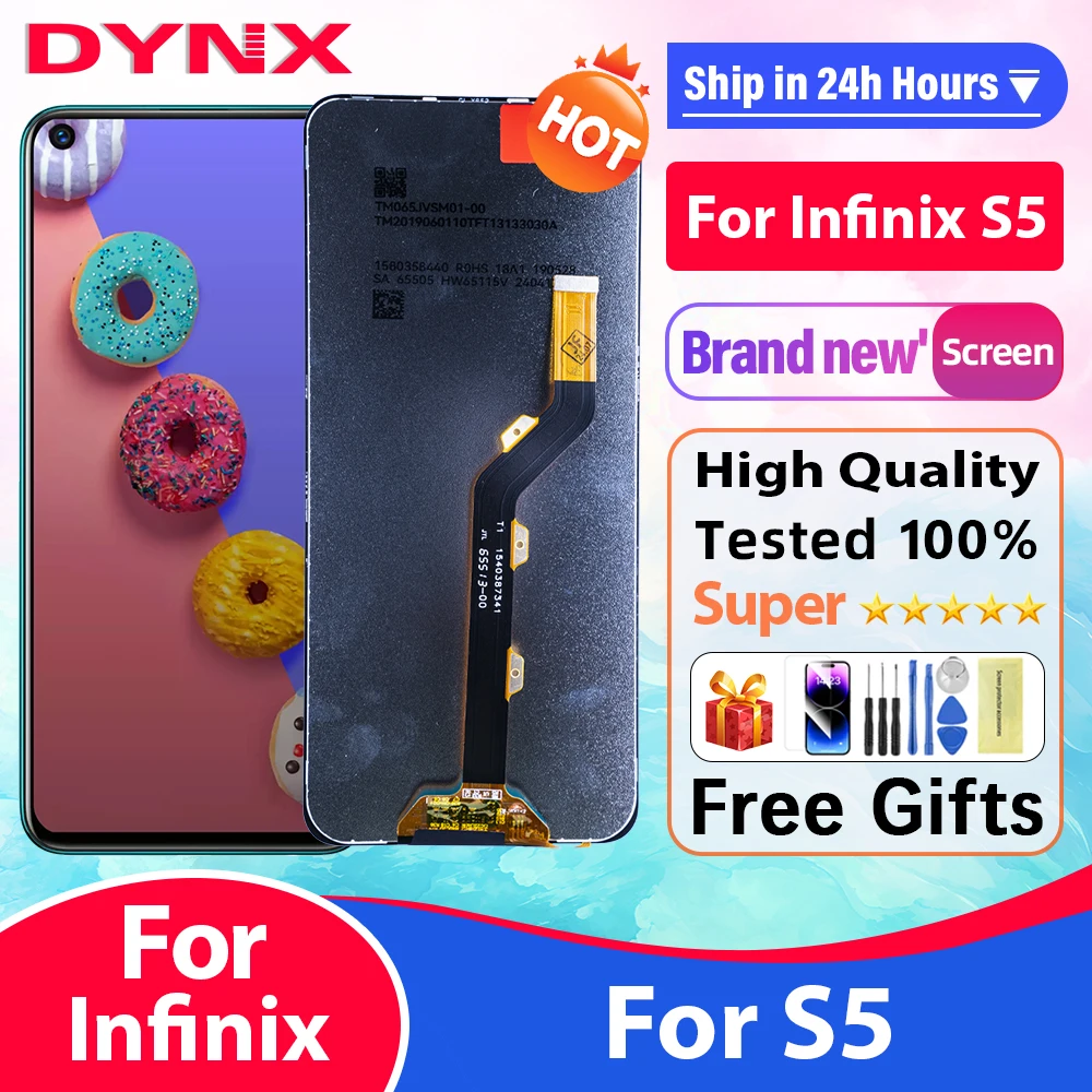 

100% дюйма, для Infinix S5 X652 S5 lite X652B X652C, ЖК-дисплей, детали для замены с рамкой