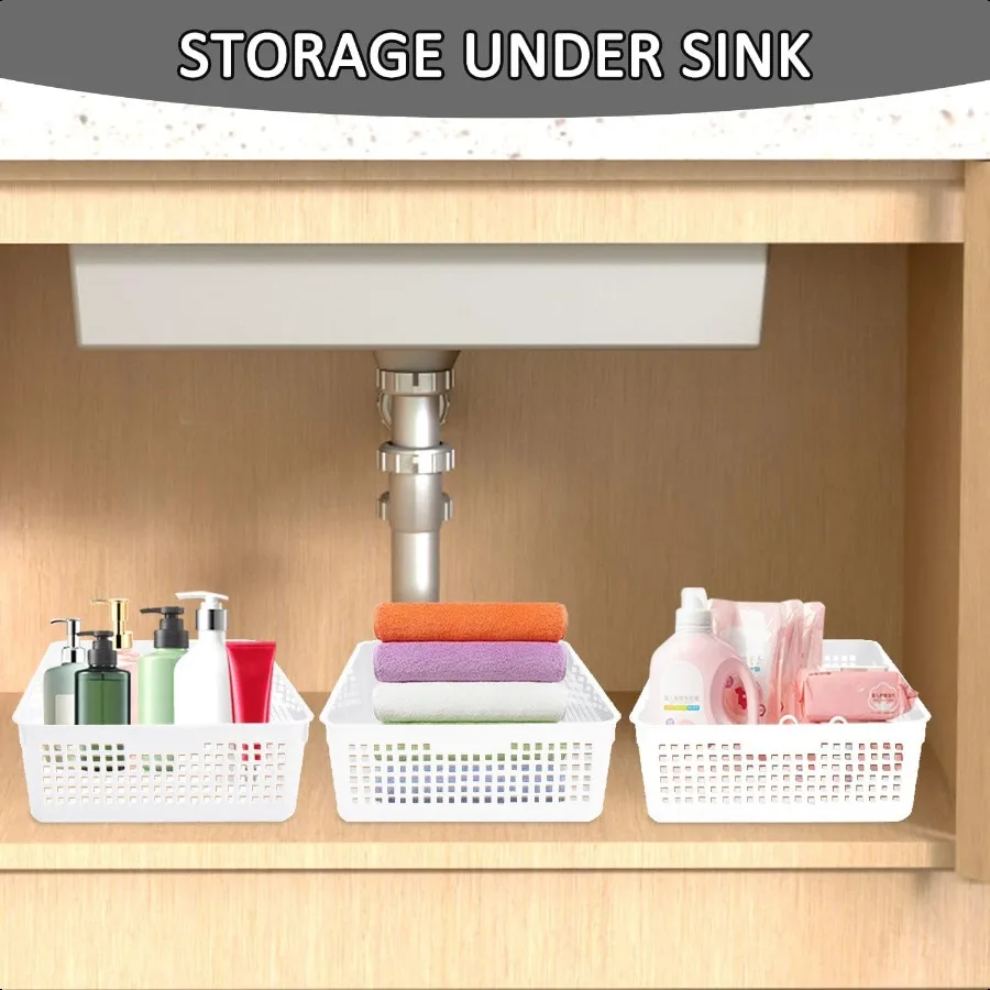 CONLI 6 قطعة حجم A4 بدوره في الصواني الفصول الدراسية سلة التخزين البلاستيكية صينية الورق عقد A4 ورقة لعبة وجبة خفيفة لغرفة نوم المطبخ