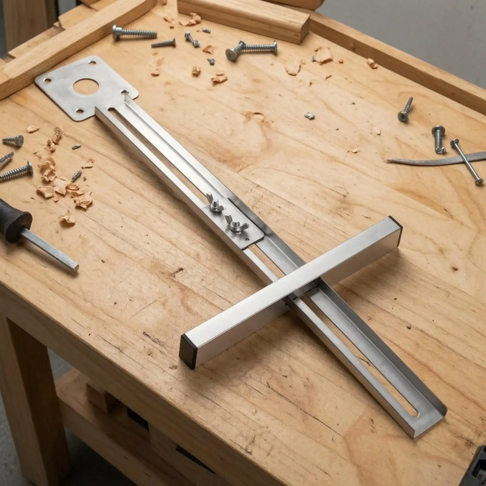 Adjustable Slotted Rail Router Fence Stainless Steel Trimmer Locat Guide for Consistent Workshop Carpentry Cuts view 5