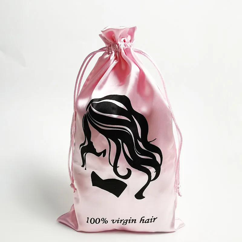 Custom Logo Satin Pouch Jewelry Packaging Pure Silk Dust Drawstring Bag Party Makeup Wedding Storage Gift Cloth Packing Bags 20p