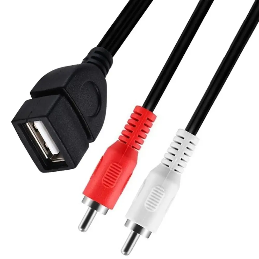 Male Plug USB Male to RCA Male Female Socket Extension Cable Audio Cable Video Extension Cables USB Female to RCA Male Cable