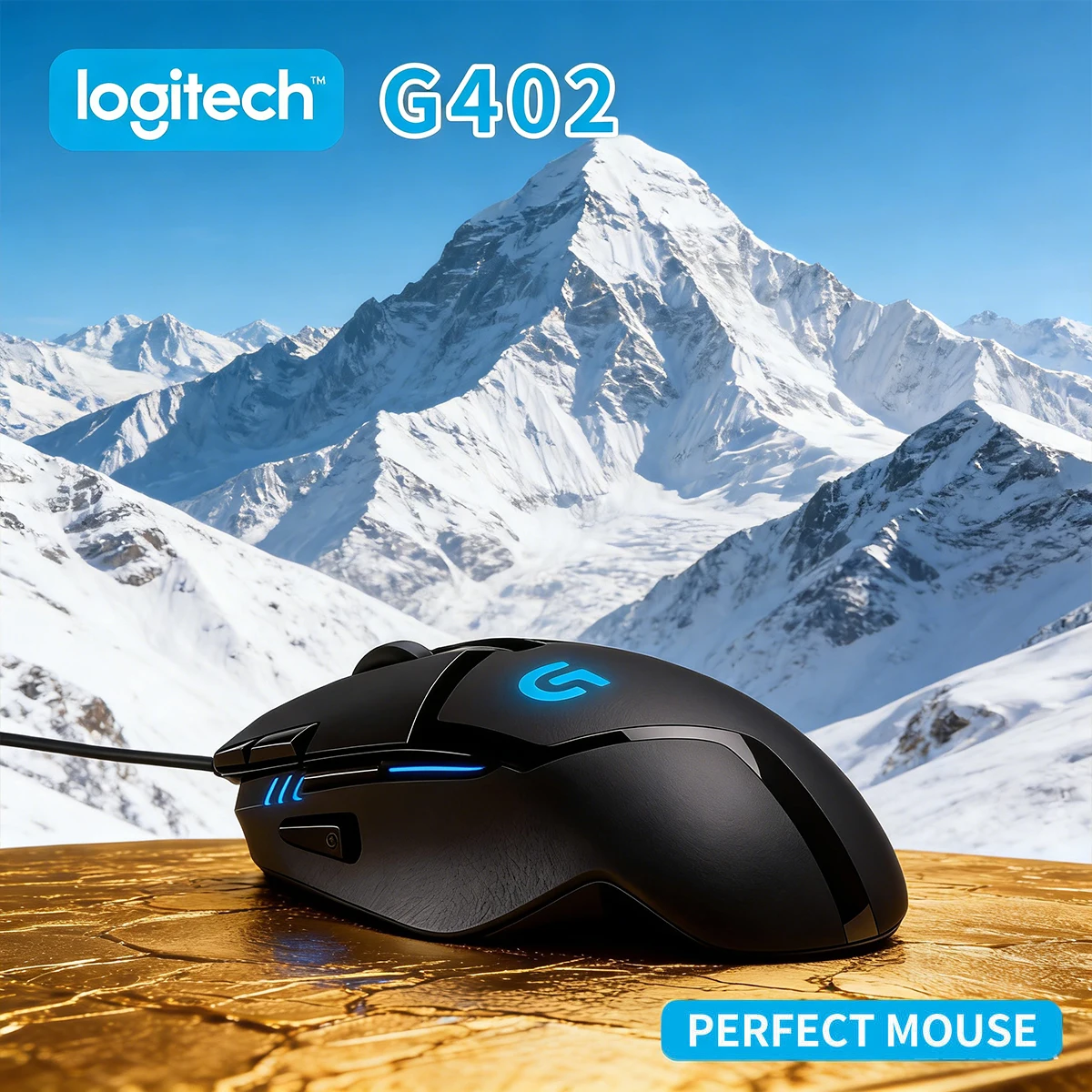 

Проводная игровая мышь Logitech G402 с 8 программируемыми кнопками, механической мышью для программирования макросов, совместимой с ПК