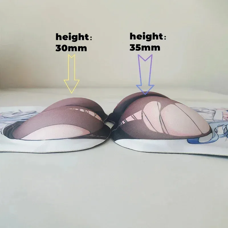 

CyGenshin Impact Keqing 3D Oppai Mouse Pad kawaii Gamer Anime Cute Wrist Rest Silicone Gel Mat Boobs Mousepad