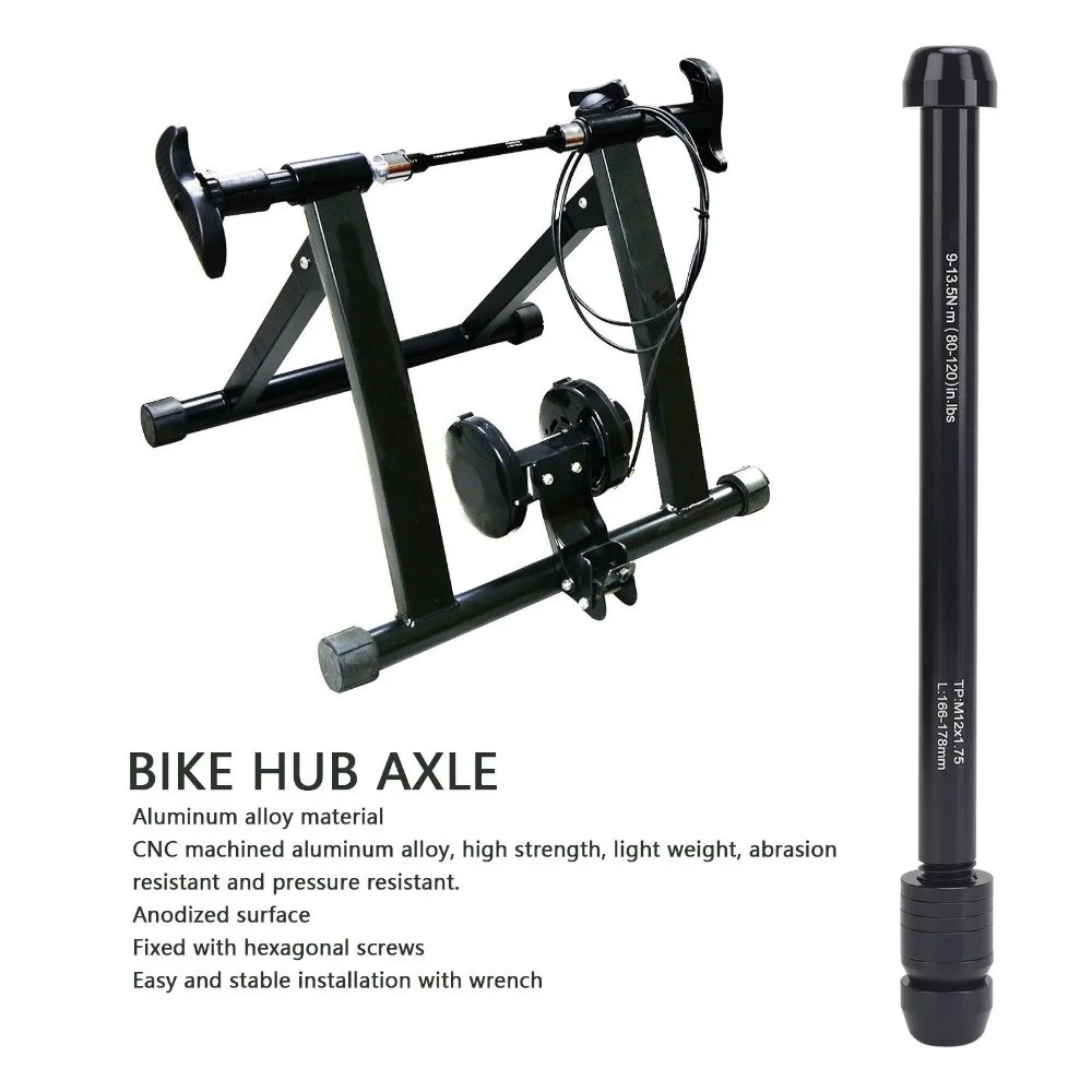 M12x1.0/1.5/1.75 دراجة من خلال المحور الأسود مع وجع مدرب الدراجة المحور محول سبائك الألومنيوم المدرب من خلال سيخ المحور