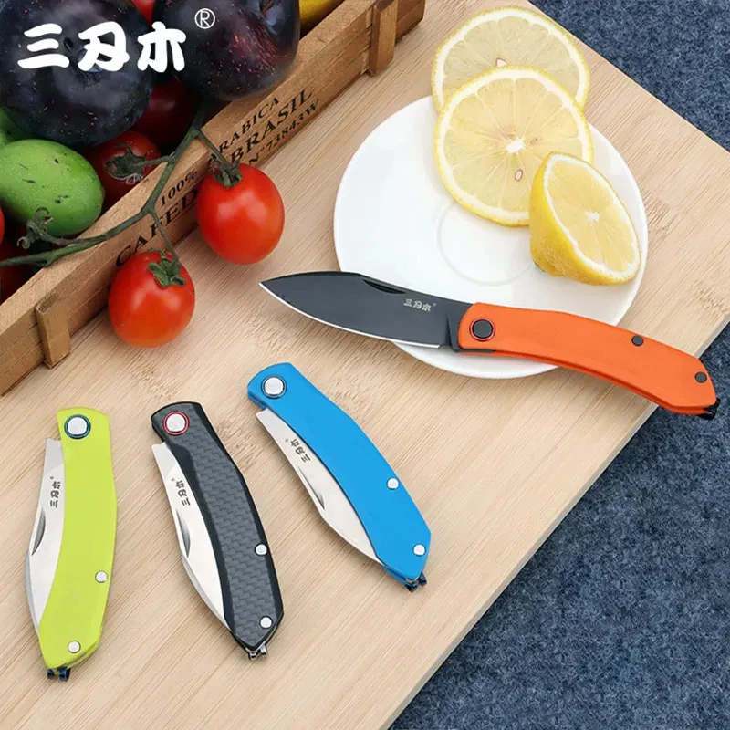 SANRENMU 7315 12C27 Blade Pocket Folding Knife Outdoor Camping CutFruit Hunting Portable Personality EDC Rescue Tool Knives