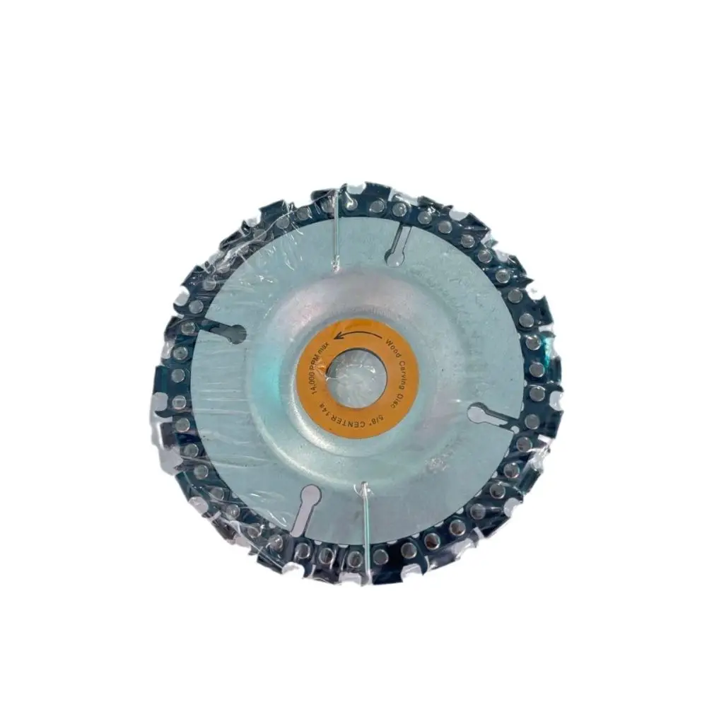 4 Inch Wood Carving Chainsaw Disc Angle Grinder Attachment Tungsten Steel Blade Woodworking Cutting Power Tool Replacement Part