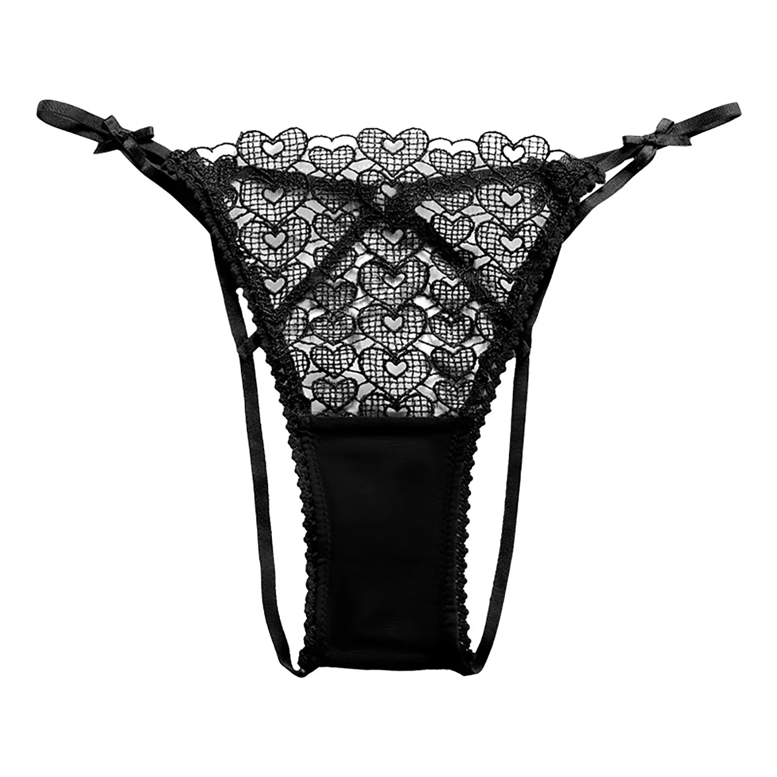 

Sexy Transparent Thong Open Back Panties Women Lace Crotchless Underwear Low Waist Underpants G-String T-Back Sexy Lingerie