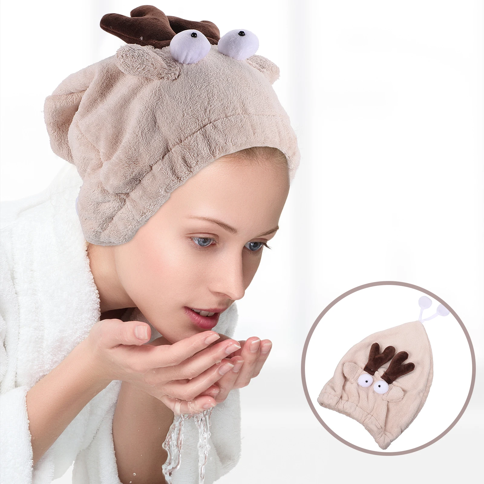 

Microfiber Hair Drying Cap Super Absorbent Fast Dry Towel Wrap Cap for Women Men Kids Dry Hair Hat