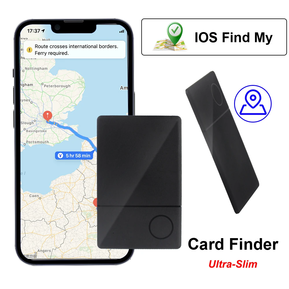 Wireless Ultra-Slim Anti-lost For Car Luggage Pet Locator Smart Card Finder for Iphone Apple Find My APP Wallet Tracker