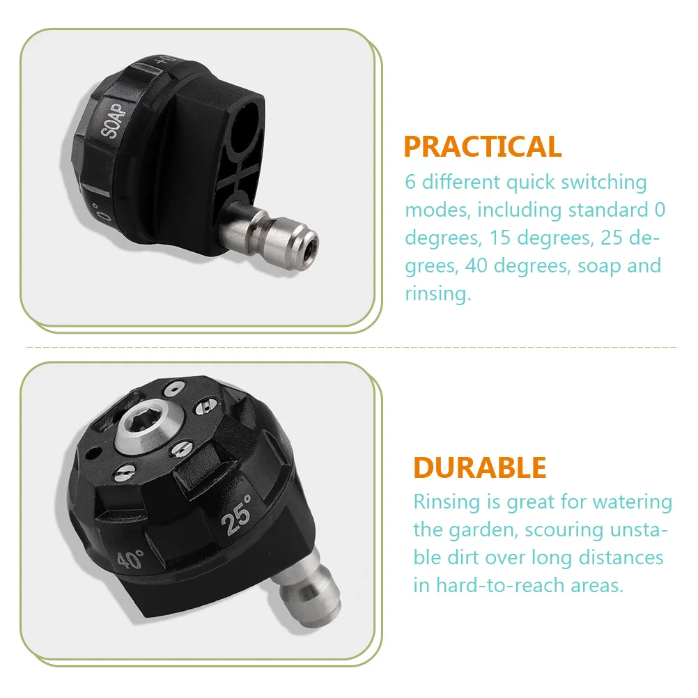 

6in1 Pressure Washer Nozzle Aluminum Tips 0 15 25 40 Degrees Soap Rinse Car Cleaning Attachments Sprayer High Precision